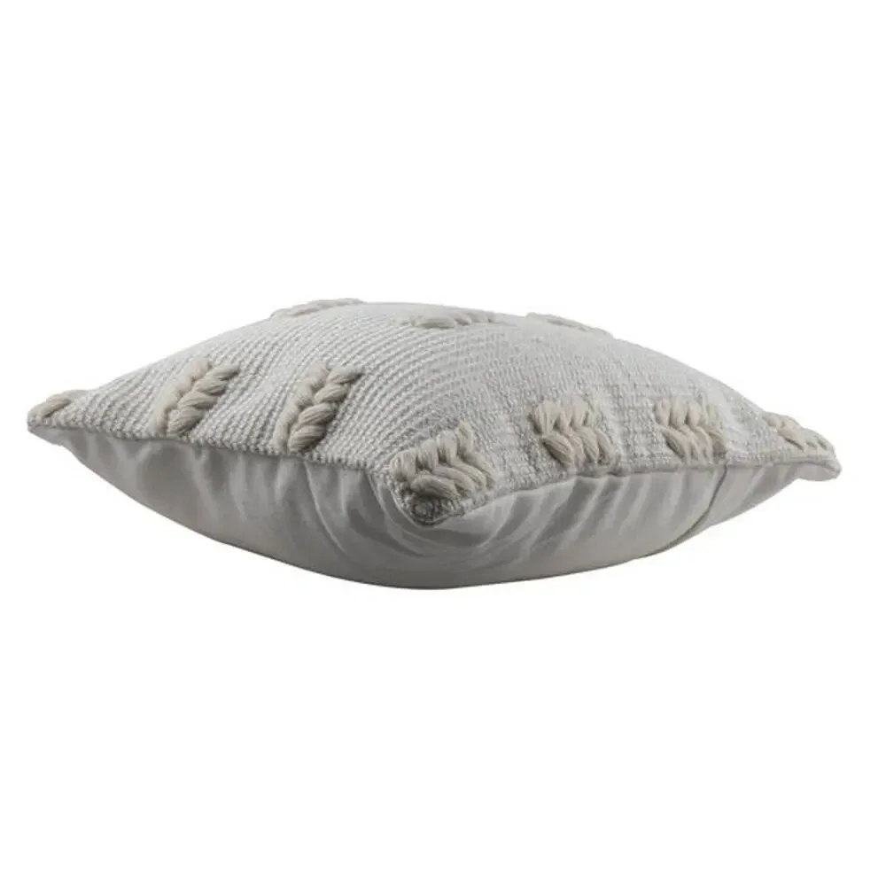 Divine Home Copenhagen Indoor/Outdoor Accent Throw Pillow, White/Ivory 17